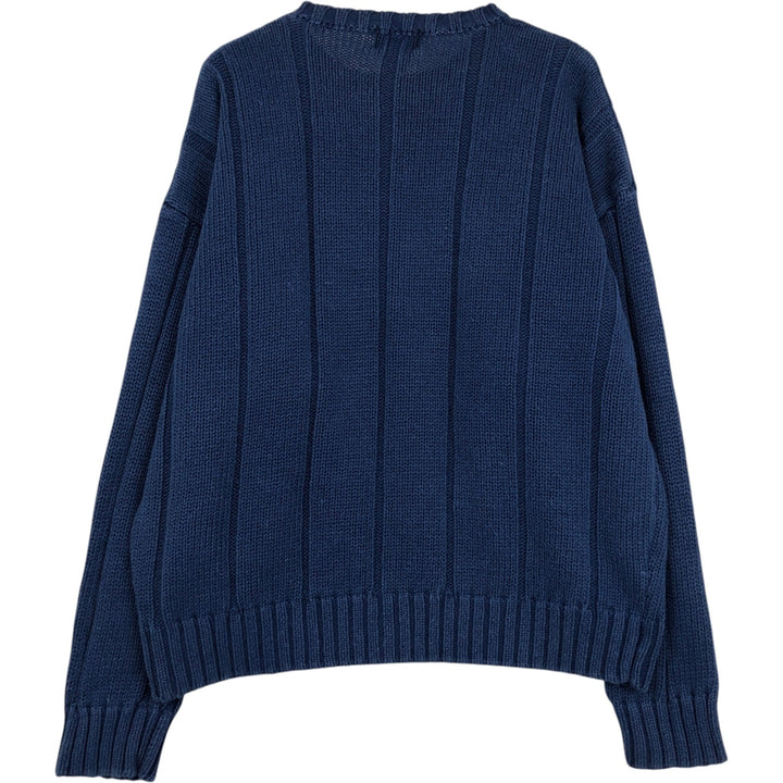 Vintage 80s-90'S GAP linen knit sweater, men's size L. Lamy navy blue type Vintage Second Hand