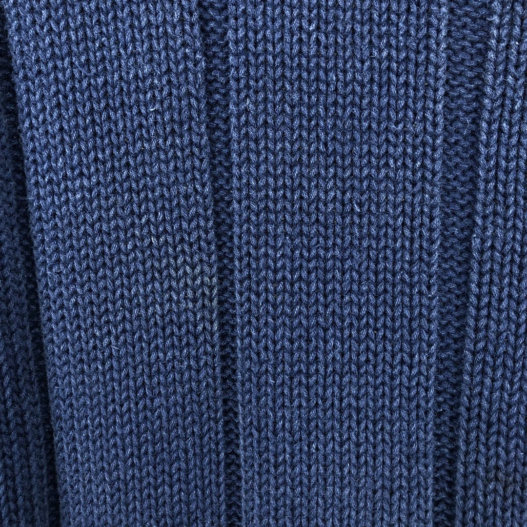 Vintage 80s-90'S GAP linen knit sweater, men's size L. Lamy navy blue type Vintage Second Hand
