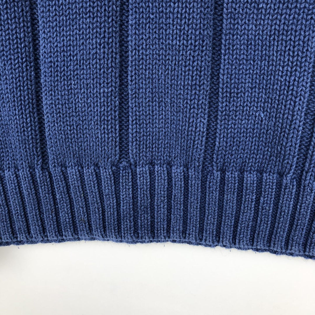 Vintage 80s-90'S GAP linen knit sweater, men's size L. Lamy navy blue type Vintage Second Hand