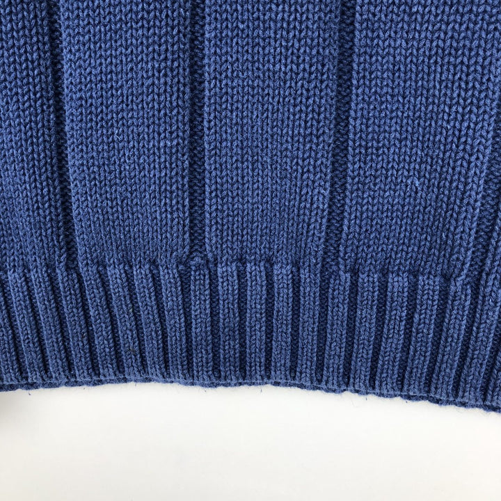 Vintage 80s-90'S GAP linen knit sweater, men's size L. Lamy navy blue type Vintage Second Hand