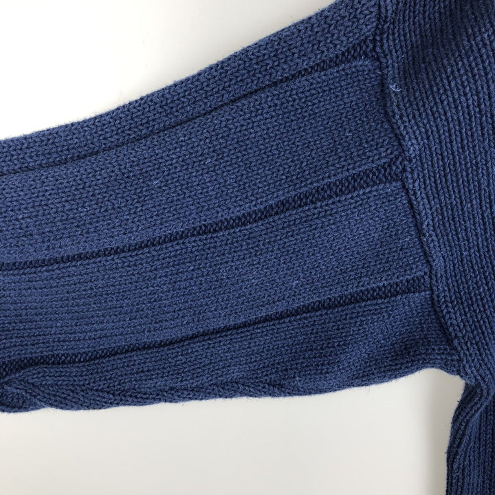 Vintage 80s-90'S GAP linen knit sweater, men's size L. Lamy navy blue type Vintage Second Hand