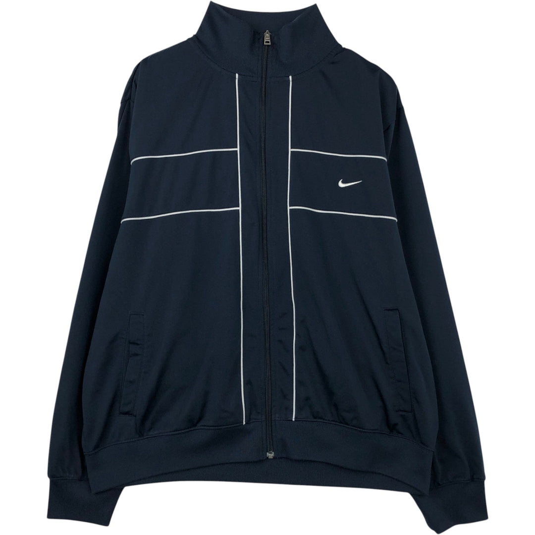Nike Jersey Track Jacket Men's XL polyester navy blue type Vintage Second Hand