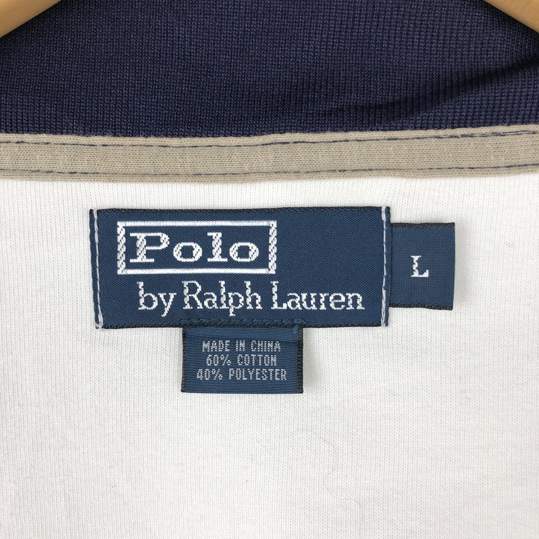 Ralph Lauren POLO by Ralph Lauren cotton jersey, men's size L cotton white type Vintage Second Hand