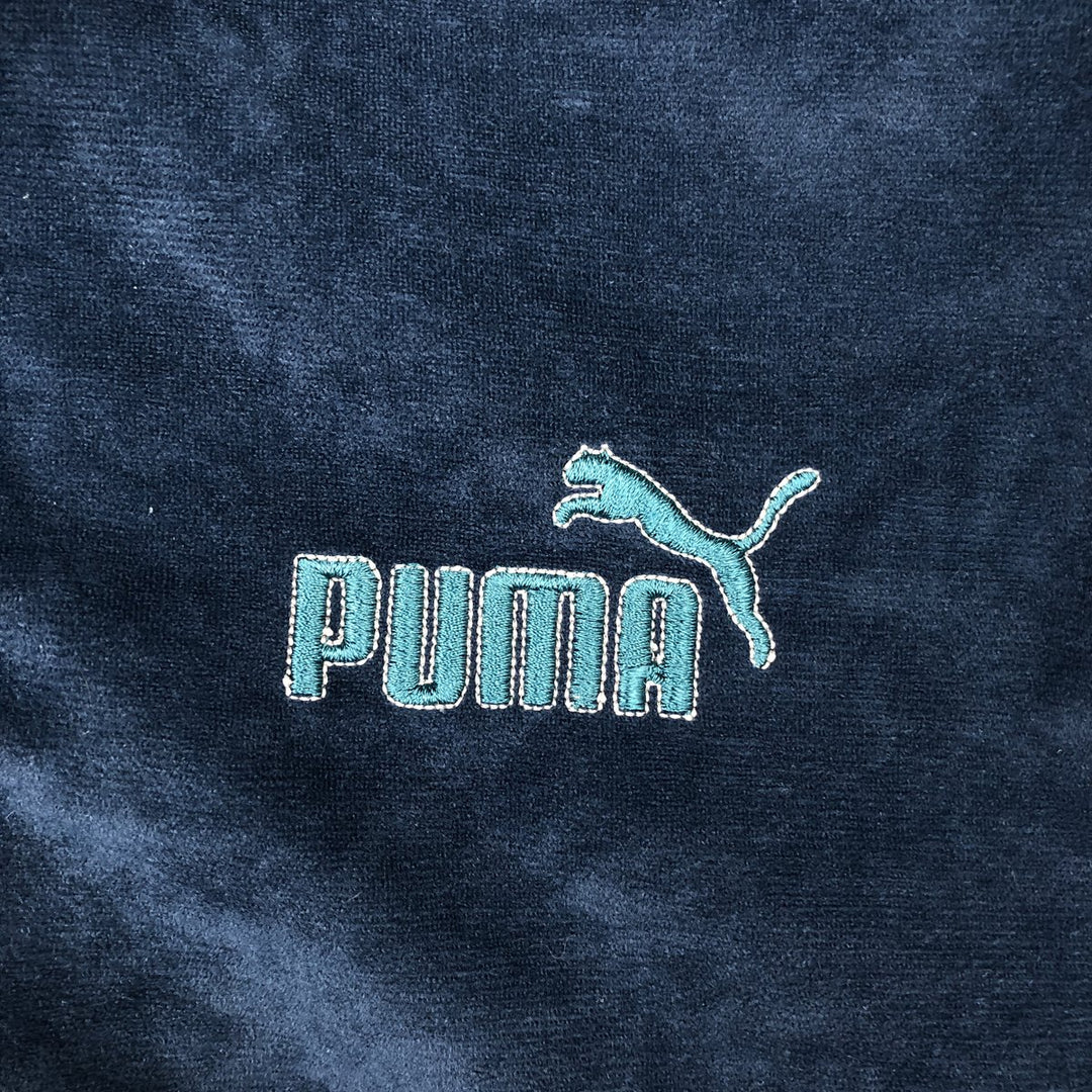 90s-00'S PUMA Velour Jersey Track Jacket, Men's Size L unclear navy blue type Vintage Second Hand