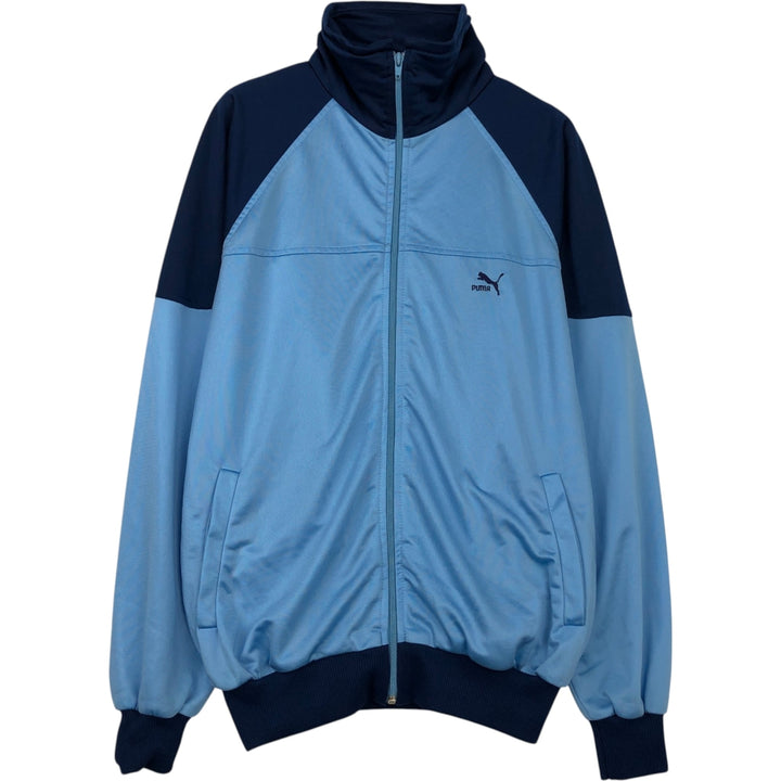 90'S - Vintage Puma Track Jacket, Men's Size L polyester Blue type light blue Vintage Second Hand