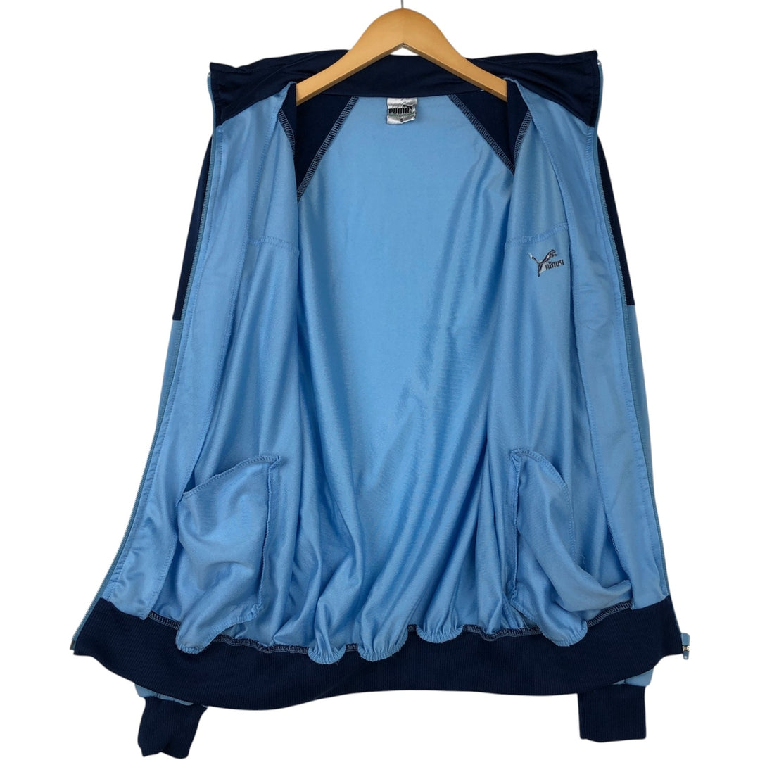 90'S - Vintage Puma Track Jacket, Men's Size L polyester Blue type light blue Vintage Second Hand