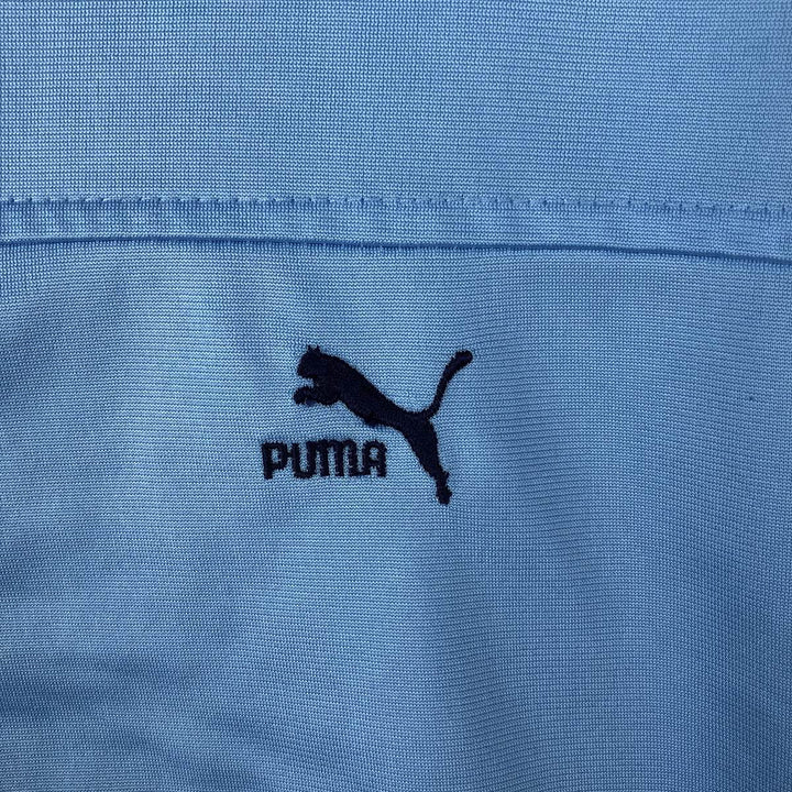 90'S - Vintage Puma Track Jacket, Men's Size L polyester Blue type light blue Vintage Second Hand