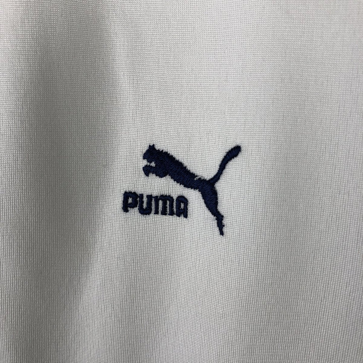 90'S - Vintage Puma Track Jacket, Men's Size L polyester ivory Vintage Second Hand