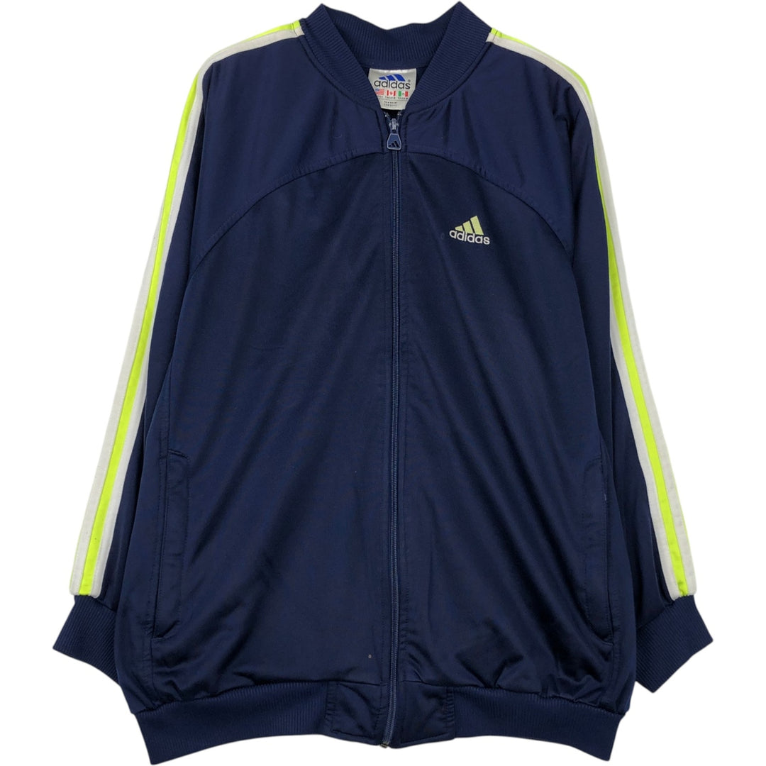 90s-00'S Adidas Back Logo Jersey Track Jacket, Men's Size L unclear navy blue type Vintage Second Hand