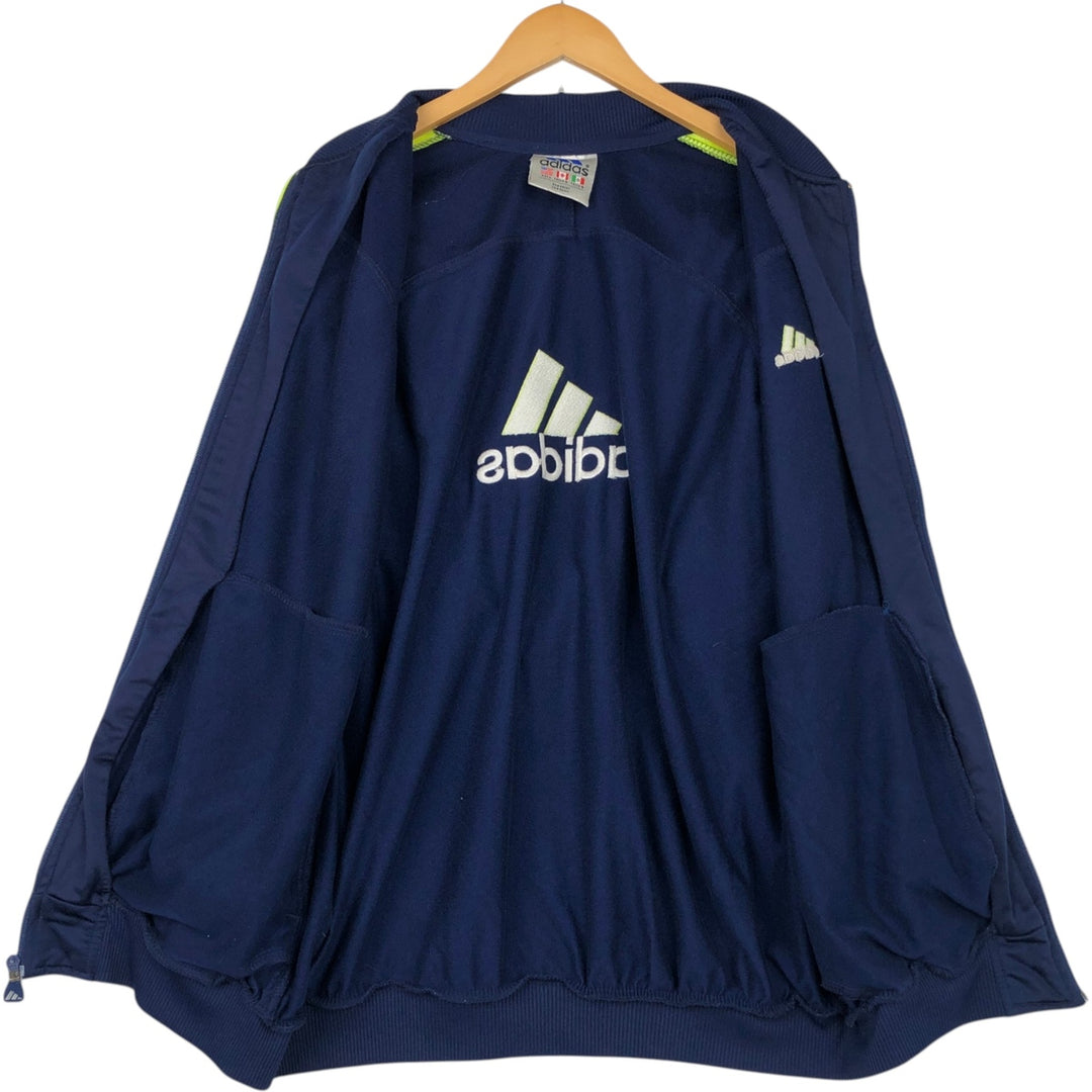 90s-00'S Adidas Back Logo Jersey Track Jacket, Men's Size L unclear navy blue type Vintage Second Hand