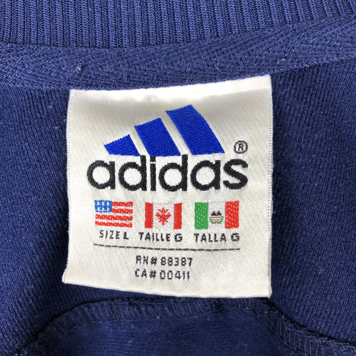 90s-00'S Adidas Back Logo Jersey Track Jacket, Men's Size L unclear navy blue type Vintage Second Hand