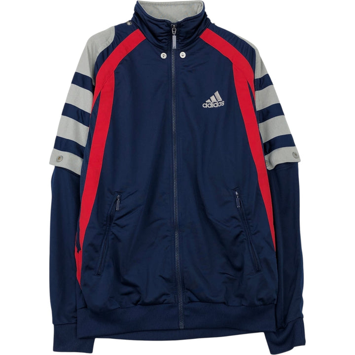90s-00'S adidas 2-way back logo jersey track jacket, men's size XL polyester navy blue type Vintage Second Hand