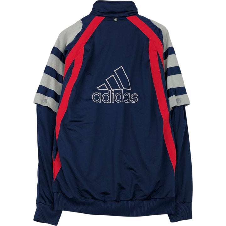 90s-00'S adidas 2-way back logo jersey track jacket, men's size XL polyester navy blue type Vintage Second Hand