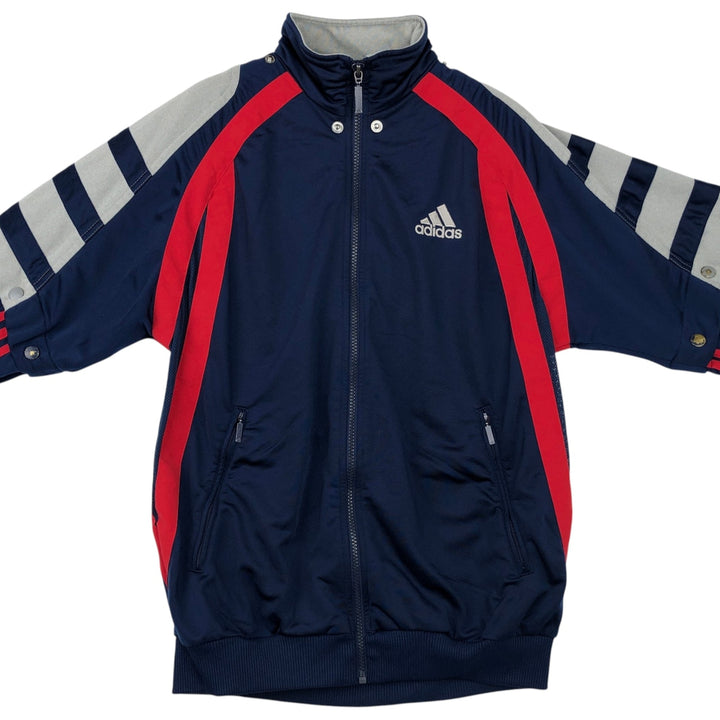 90s-00'S adidas 2-way back logo jersey track jacket, men's size XL polyester navy blue type Vintage Second Hand
