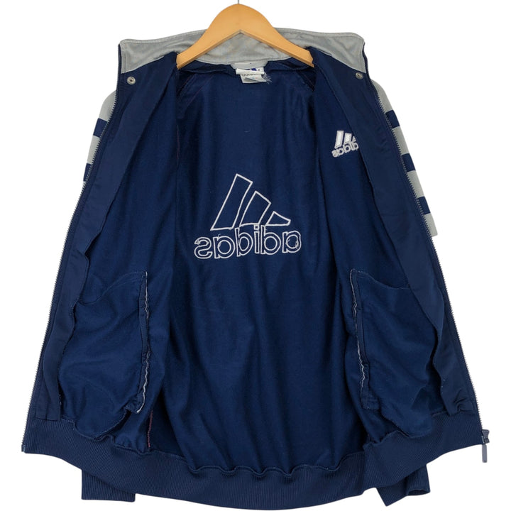 90s-00'S adidas 2-way back logo jersey track jacket, men's size XL polyester navy blue type Vintage Second Hand
