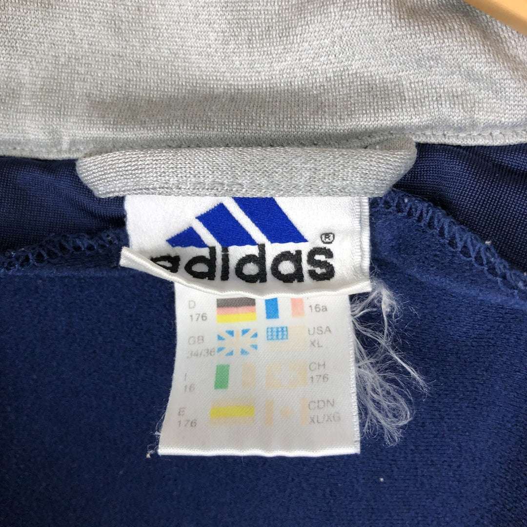 90s-00'S adidas 2-way back logo jersey track jacket, men's size XL polyester navy blue type Vintage Second Hand