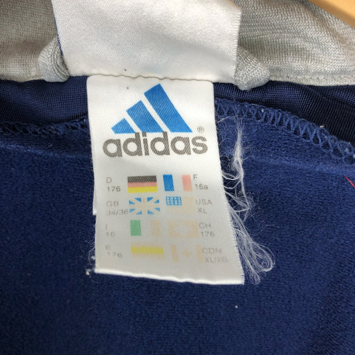 90s-00'S adidas 2-way back logo jersey track jacket, men's size XL polyester navy blue type Vintage Second Hand