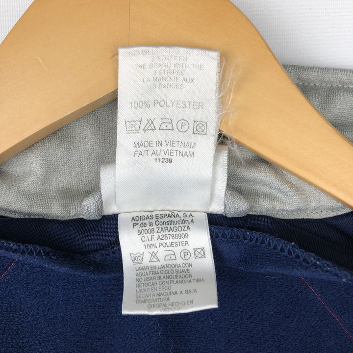 90s-00'S adidas 2-way back logo jersey track jacket, men's size XL polyester navy blue type Vintage Second Hand