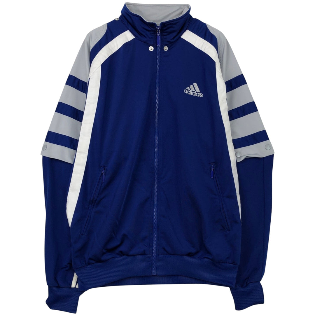 90s-00'S Adidas Back Logo 2-Way Jersey Track Jacket, Men's Size Medium polyester blue type Vintage Second Hand