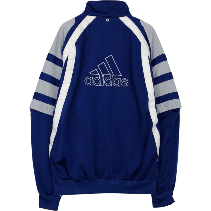 90s-00'S Adidas Back Logo 2-Way Jersey Track Jacket, Men's Size Medium polyester blue type Vintage Second Hand