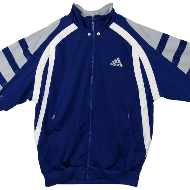 90s-00'S Adidas Back Logo 2-Way Jersey Track Jacket, Men's Size Medium polyester blue type Vintage Second Hand