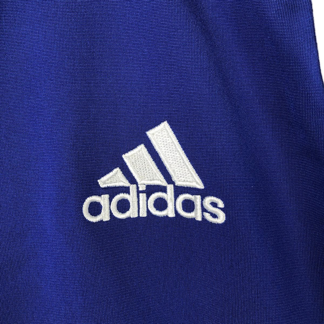 90s-00'S Adidas Back Logo 2-Way Jersey Track Jacket, Men's Size Medium polyester blue type Vintage Second Hand