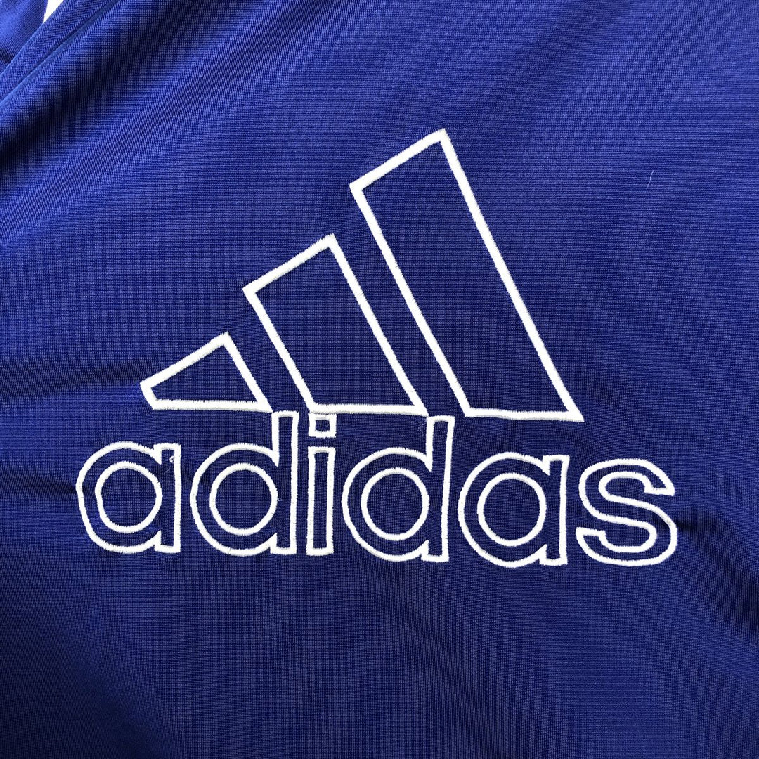 90s-00'S Adidas Back Logo 2-Way Jersey Track Jacket, Men's Size Medium polyester blue type Vintage Second Hand