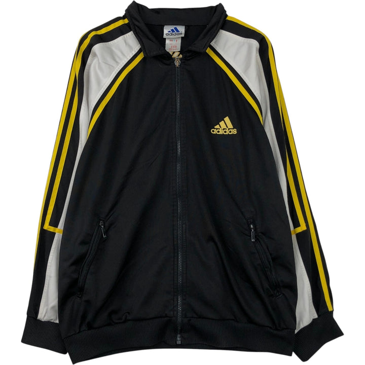 Vintage 90s-00'S Adidas collared track jacket, size M, men's polyester black type Vintage Second Hand
