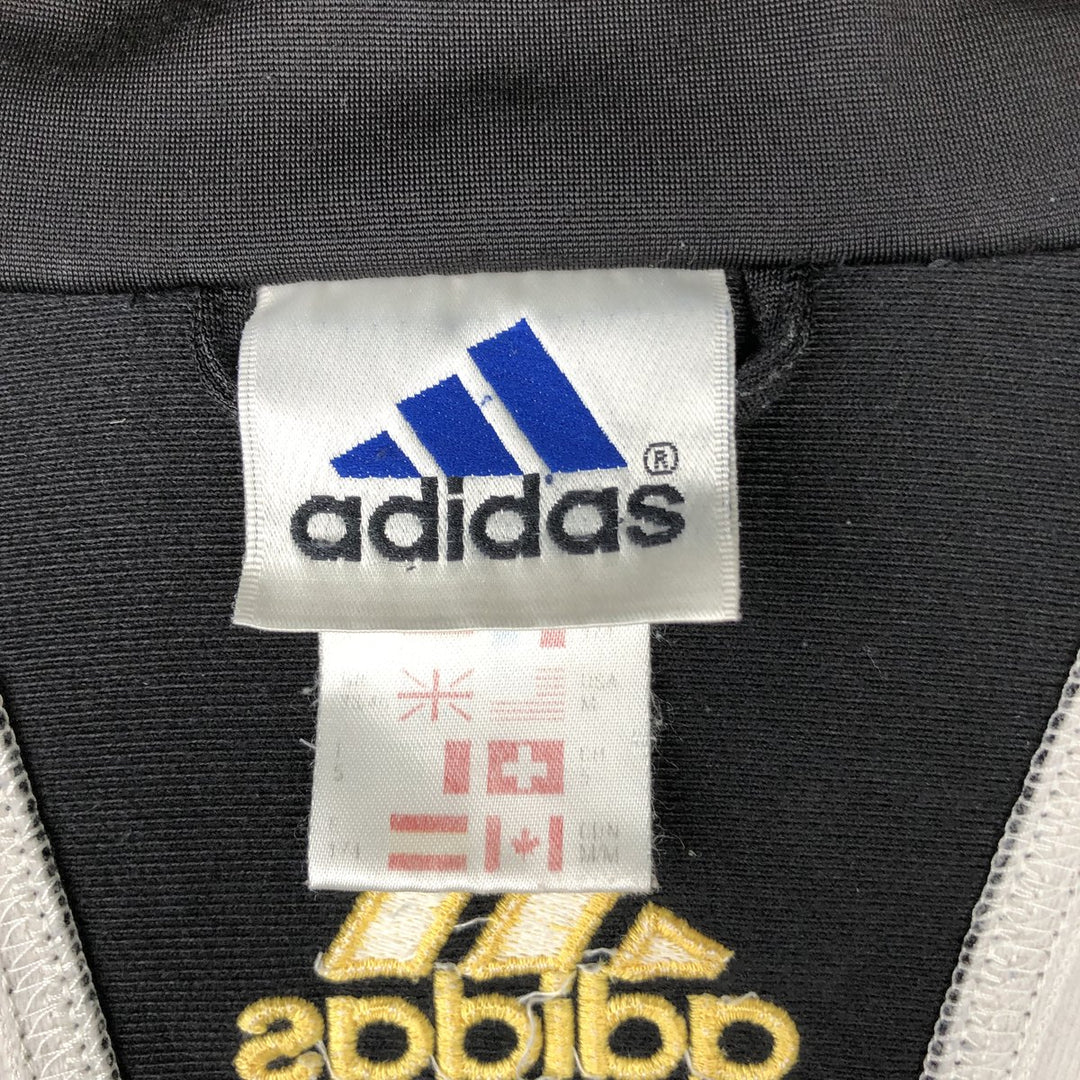 Vintage 90s-00'S Adidas collared track jacket, size M, men's polyester black type Vintage Second Hand