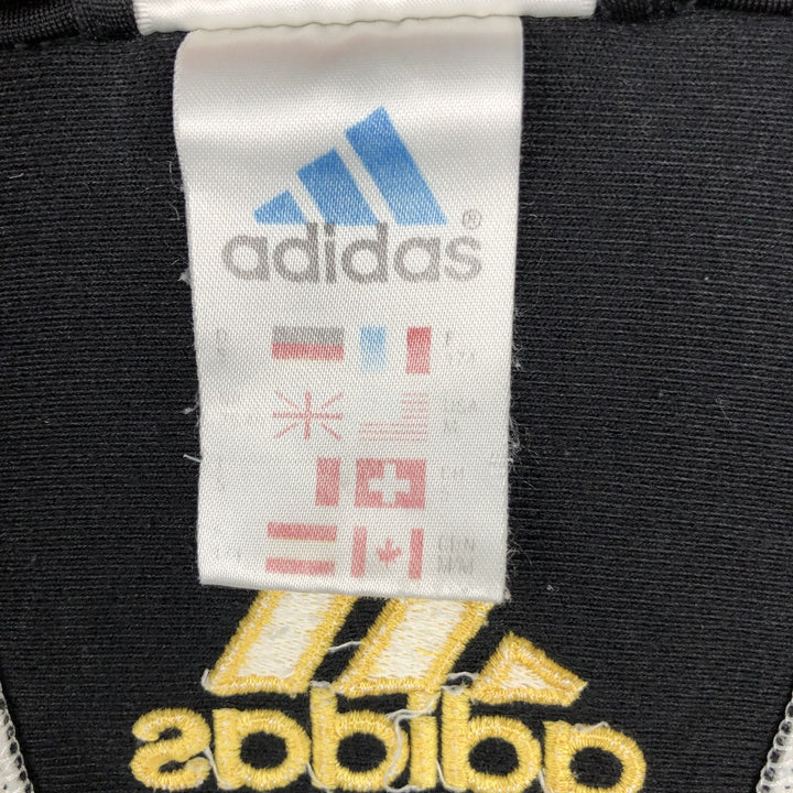 Vintage 90s-00'S Adidas collared track jacket, size M, men's polyester black type Vintage Second Hand