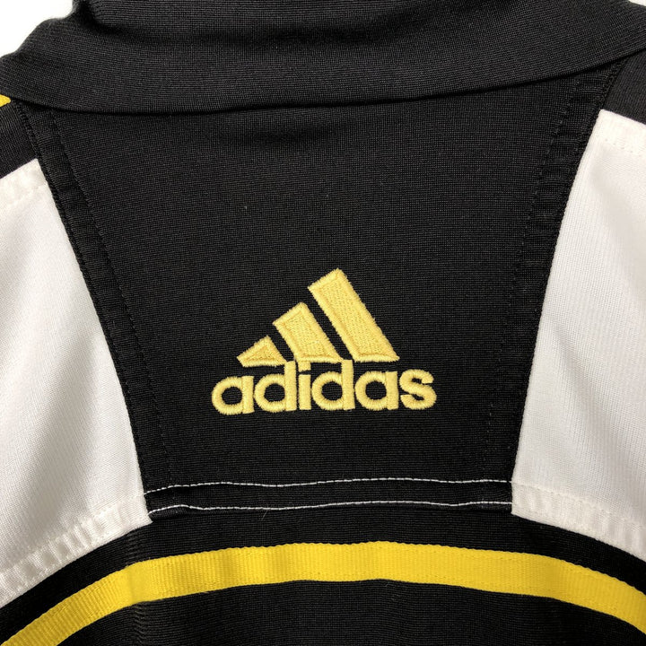 Vintage 90s-00'S Adidas collared track jacket, size M, men's polyester black type Vintage Second Hand