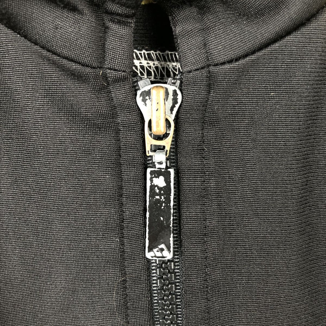 Vintage 90s-00'S Adidas collared track jacket, size M, men's polyester black type Vintage Second Hand
