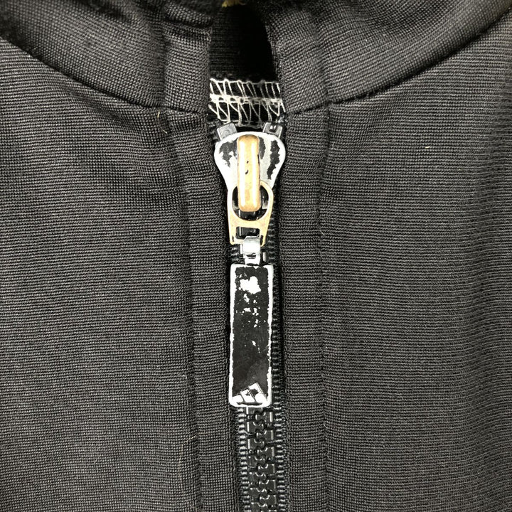 Vintage 90s-00'S Adidas collared track jacket, size M, men's polyester black type Vintage Second Hand