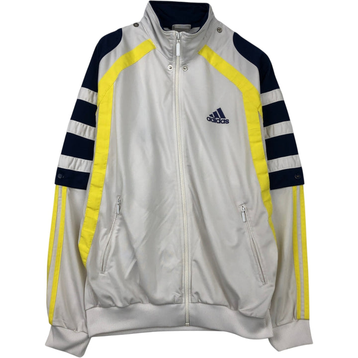 90s-00'S Adidas Back Logo 2-Way Jersey Track Jacket, Men's Size Medium polyester white type Vintage Second Hand