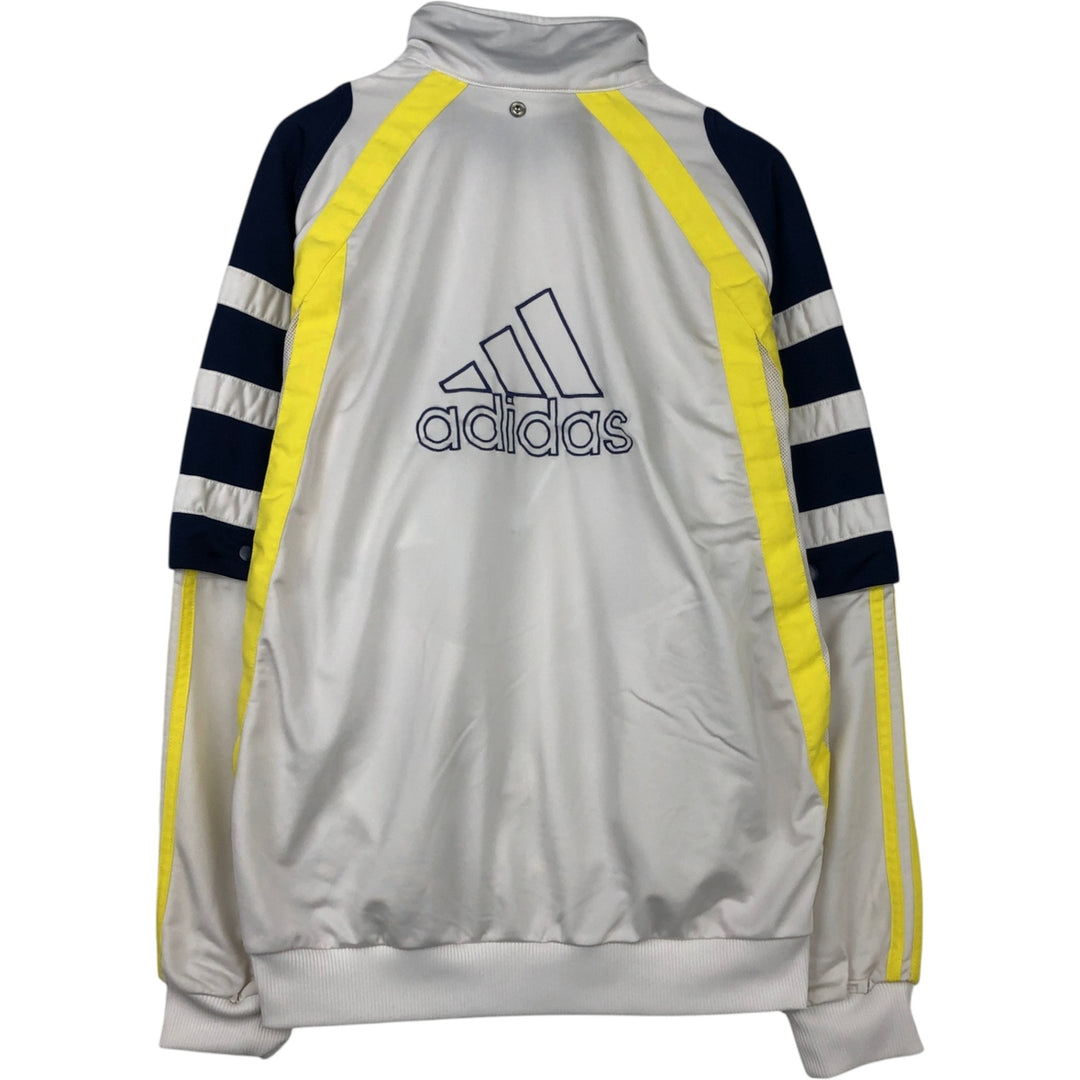 90s-00'S Adidas Back Logo 2-Way Jersey Track Jacket, Men's Size Medium polyester white type Vintage Second Hand