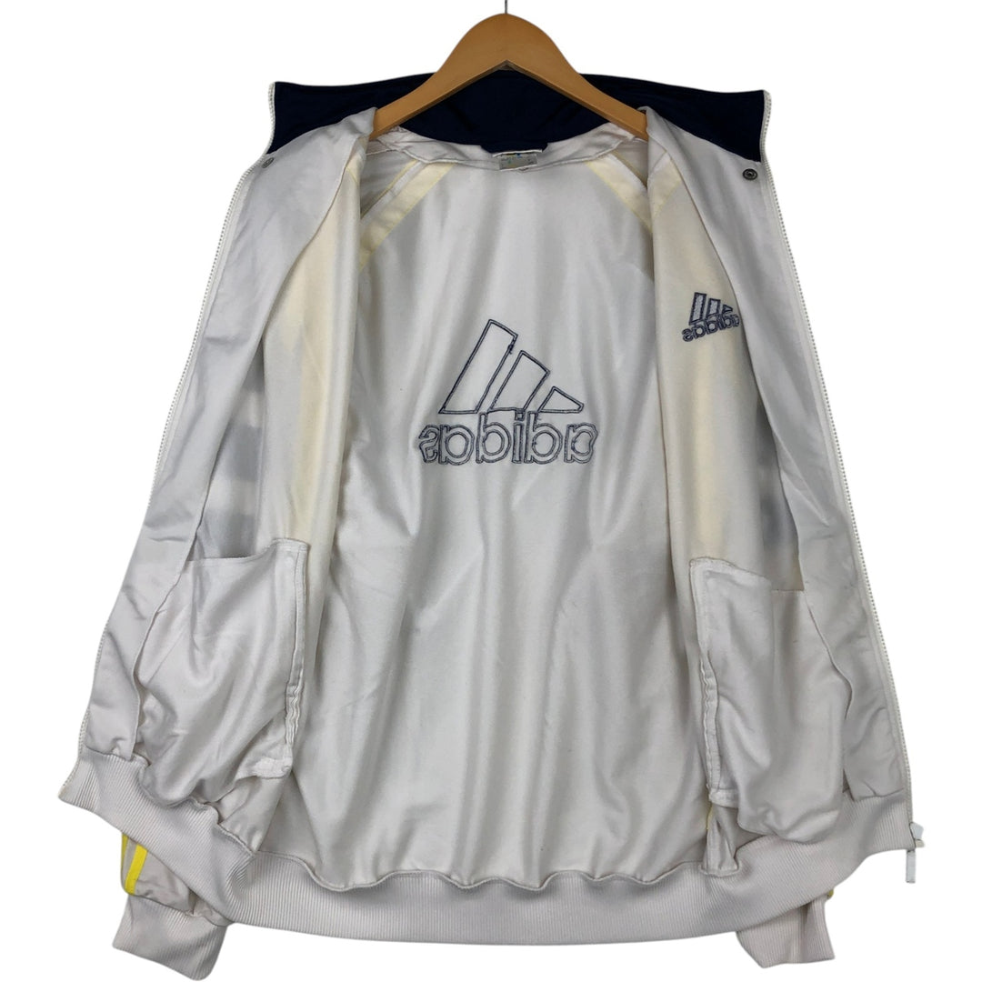 90s-00'S Adidas Back Logo 2-Way Jersey Track Jacket, Men's Size Medium polyester white type Vintage Second Hand