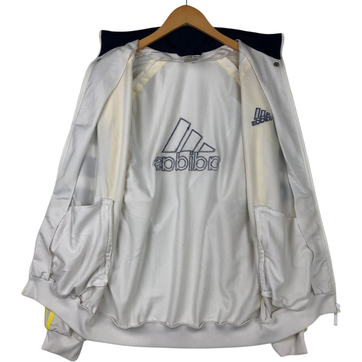 90s-00'S Adidas Back Logo 2-Way Jersey Track Jacket, Men's Size Medium polyester white type Vintage Second Hand