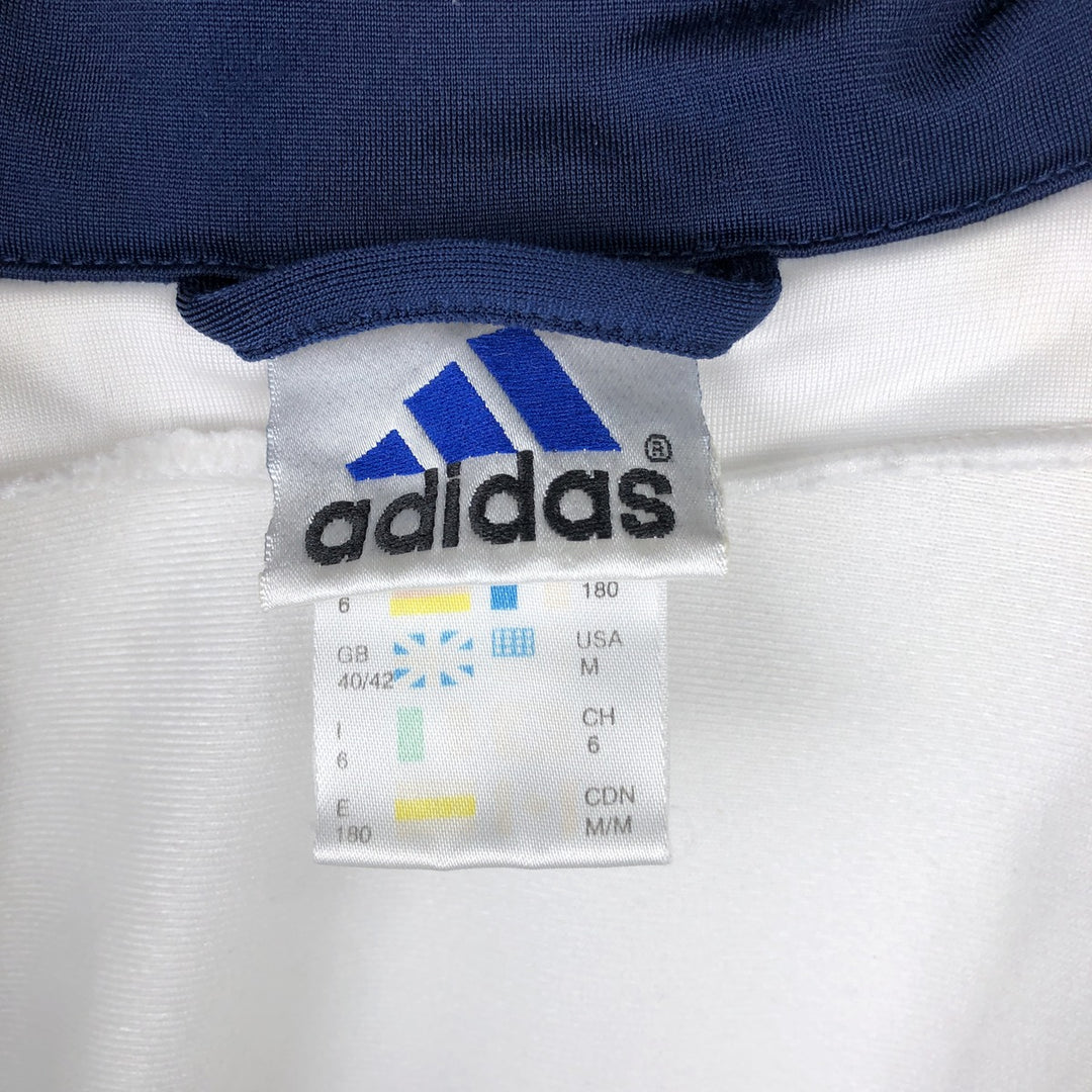 90s-00'S Adidas Back Logo 2-Way Jersey Track Jacket, Men's Size Medium polyester white type Vintage Second Hand
