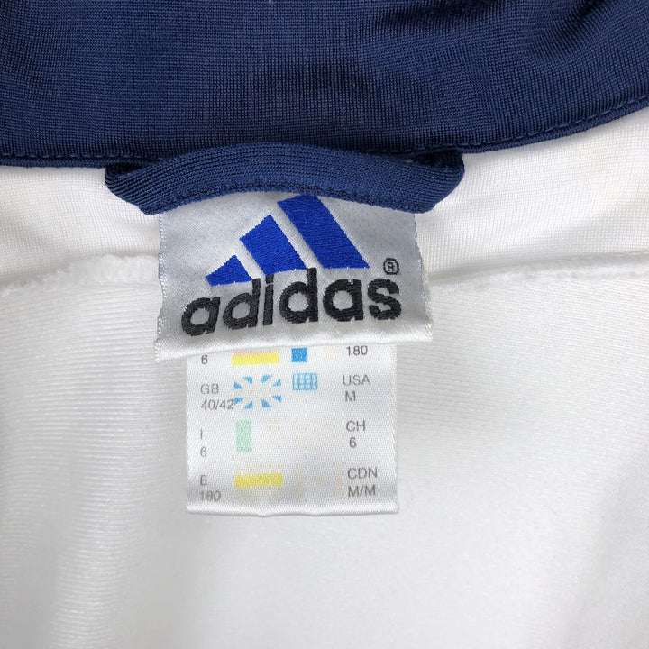 90s-00'S Adidas Back Logo 2-Way Jersey Track Jacket, Men's Size Medium polyester white type Vintage Second Hand