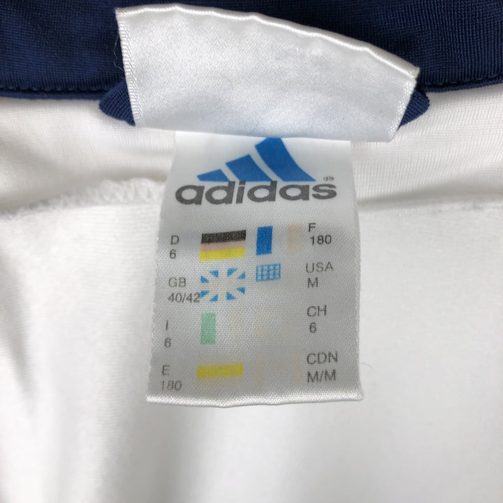 90s-00'S Adidas Back Logo 2-Way Jersey Track Jacket, Men's Size Medium polyester white type Vintage Second Hand
