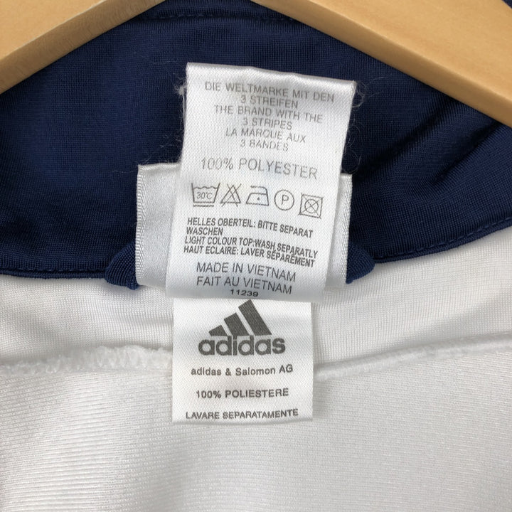 90s-00'S Adidas Back Logo 2-Way Jersey Track Jacket, Men's Size Medium polyester white type Vintage Second Hand