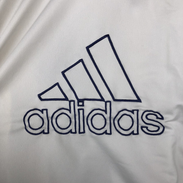 90s-00'S Adidas Back Logo 2-Way Jersey Track Jacket, Men's Size Medium polyester white type Vintage Second Hand
