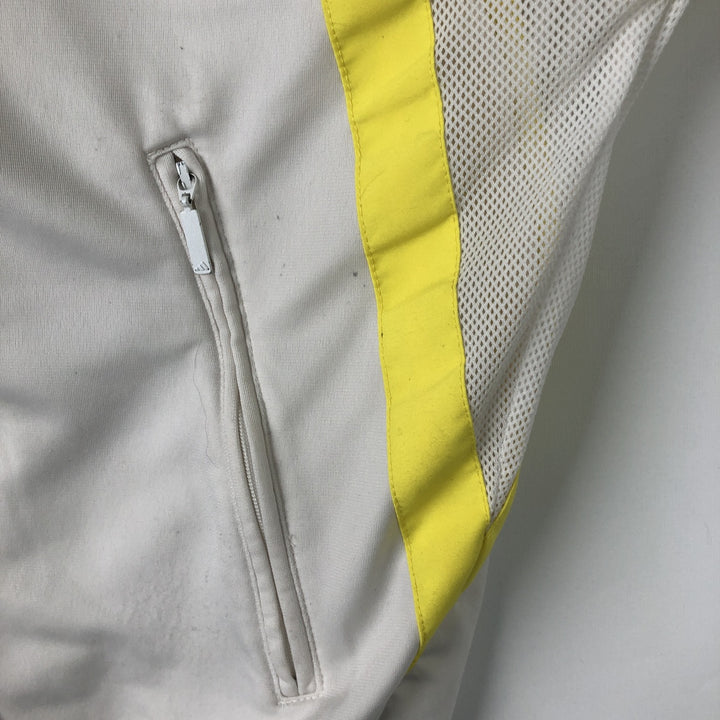 90s-00'S Adidas Back Logo 2-Way Jersey Track Jacket, Men's Size Medium polyester white type Vintage Second Hand