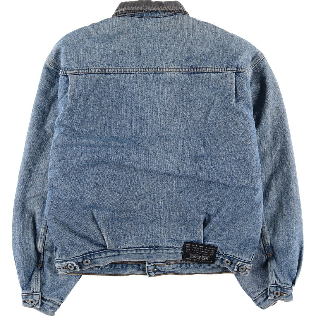 Vintage 1980'S Levi's 70611-0220 Orange Tab Padded Denim Jacket, Men's Size Medium unclear blue type Vintage Second Hand