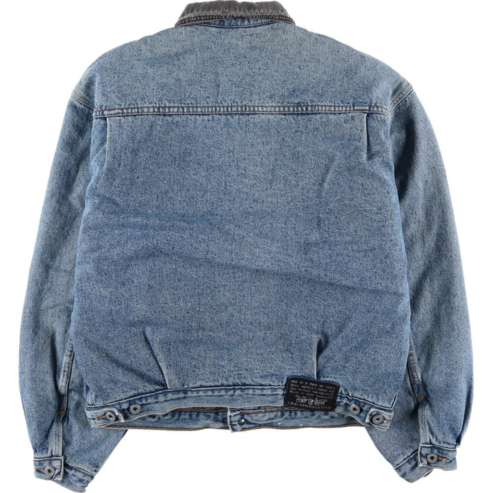 Vintage 1980'S Levi's 70611-0220 Orange Tab Padded Denim Jacket, Men's Size Medium unclear blue type Vintage Second Hand
