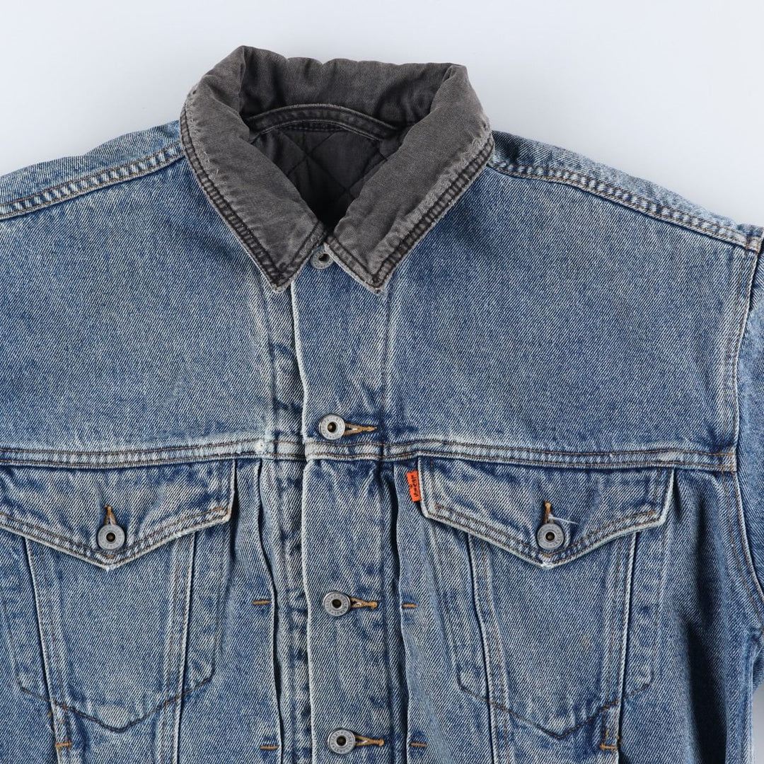 Vintage 1980'S Levi's 70611-0220 Orange Tab Padded Denim Jacket, Men's Size Medium unclear blue type Vintage Second Hand