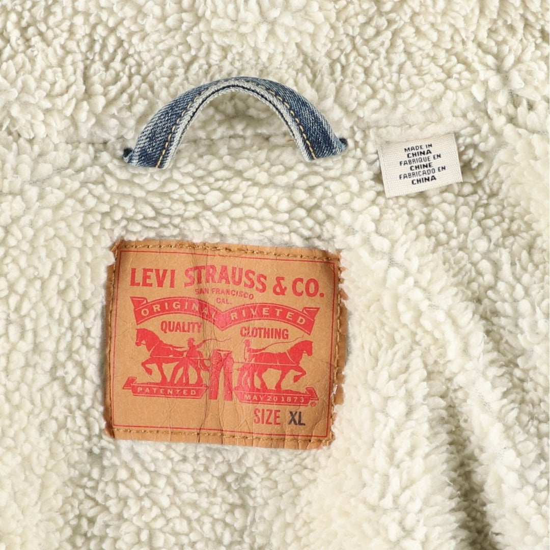 Levi's Padded Denim Jacket, Men's Size XL cotton blue type Vintage Second Hand