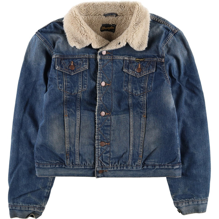 Wrangler Denim Boa Jacket, Men's Size L cotton blue type Vintage Second Hand