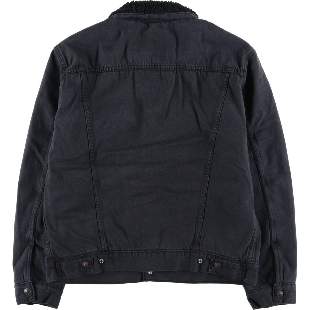 Levi's Black Denim Boa Jacket, Men's Size M cotton black type Vintage Second Hand