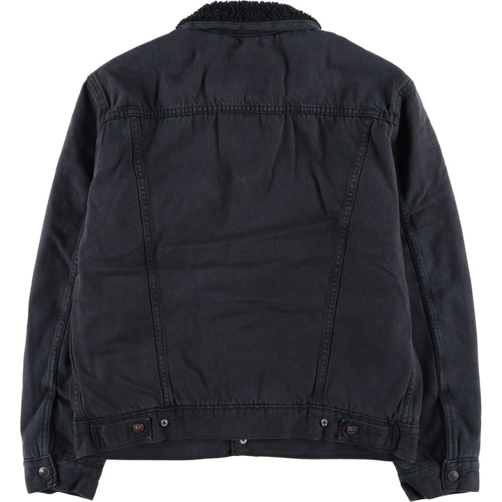 Levi's Black Denim Boa Jacket, Men's Size M cotton black type Vintage Second Hand